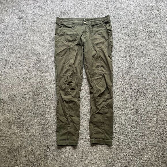 Prana Pants - Prana Pants Women 8 Olive Green Essex Straight Outdoor Hiking Casual Mid Rise